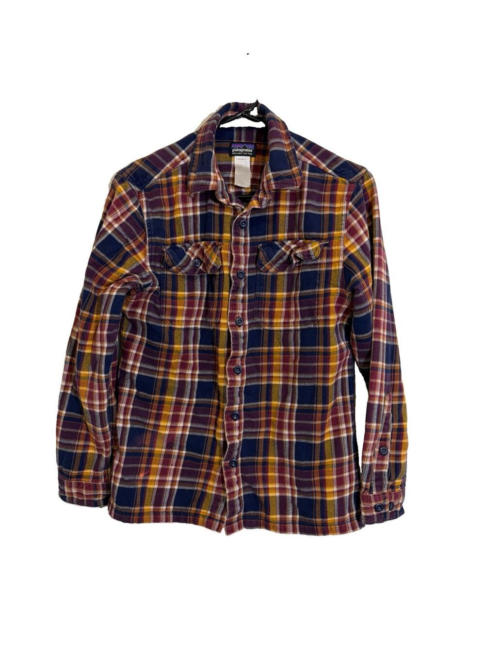 Patagonia Fjord Men's XS Flannel Long Sleeve Organic Cotton Button-Up Shirt